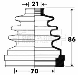 BORG & BECK Paljekumisarja, vetoakseli BCB6009